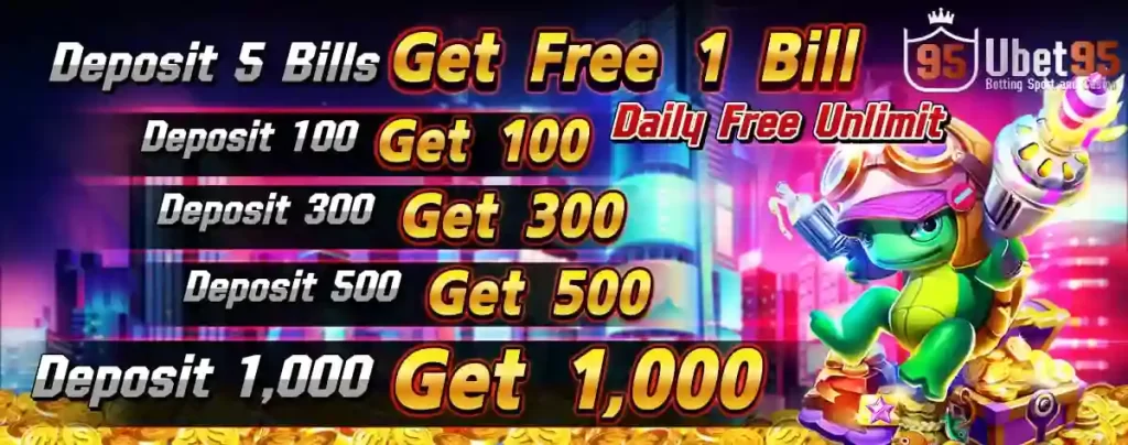 5 Bills Free 1 Bill Promotion - Get Extra Bonuses on Your Deposits with UBET95!