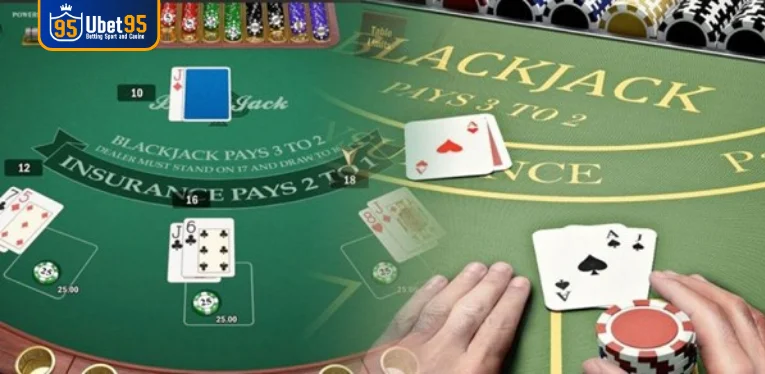 What is the blackjack card game Ubet95?